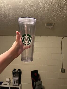 Starbucks Clear Tumbler with Green Siren Logo